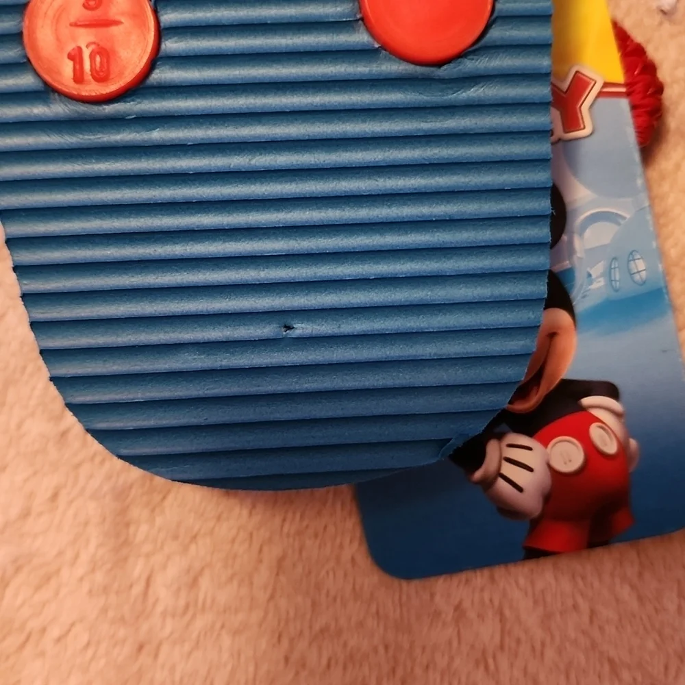 Mickey Mouse Flip Flops Size 9/10